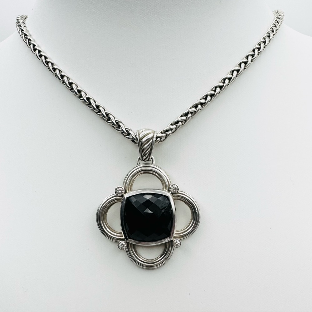 David Yurman Large Renaissance Black Onyx
Diamond Pendant - Picture 3 of 7